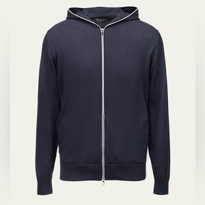 Loro Piana Dark Blue Zip-Up Sweater
